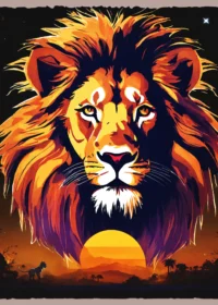 A-silhouette-design-of-a-lions-head