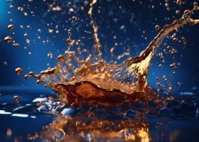 Luxury-water-splash-of-dark-blue