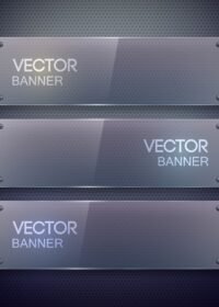 Clean Glass Frame, Rectangular Shape, Horizontal Banners